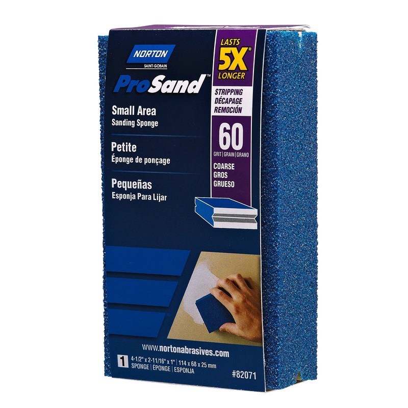 ProSand 5X Small Area Sanding Sponge - 2-11/16" x 4-1/2" - Grit:60 Grit